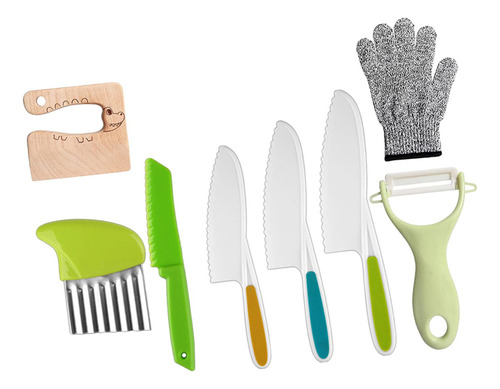 Juego De Cuchillos Para Niños, Juego De Utensilios 8 Piezas