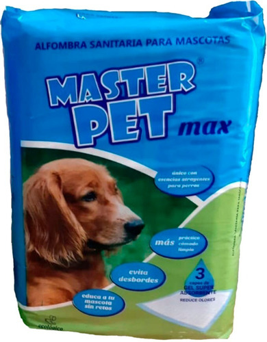Paños Sanitarios  Master Pet Max 90x60 (por Mayor) 80 Paños