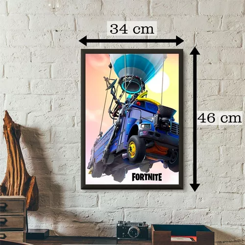 Quadro Decorativo Jogo Fortnite A3 - C/ Moldura E Vidro