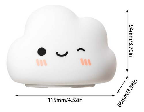 Lámpara De Mesa Con Forma De Nube De Gel De Sílice, Luz Noct