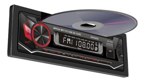 Imagen 2 de 2 de Radio de auto Aiwa AW-6655 con USB y bluetooth