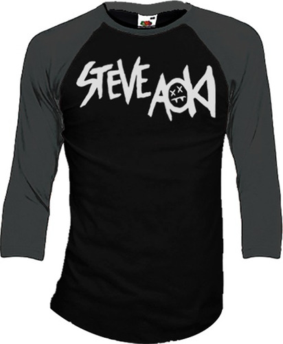 Steve Aoki Playeras Manga 3/4 Para Hombre Y Mujer #02