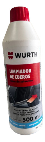 Limpiador Automotriz De Cueros Wurth 500ml 