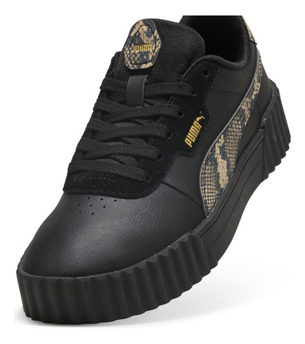 Zapatilla Puma Carina 3.0 Snake Chic Negro Mujer