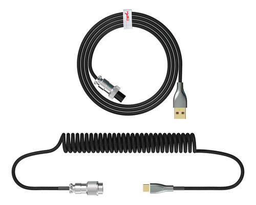 Cable De Datos Para Aviación, Conector De Nailon Enrollado A