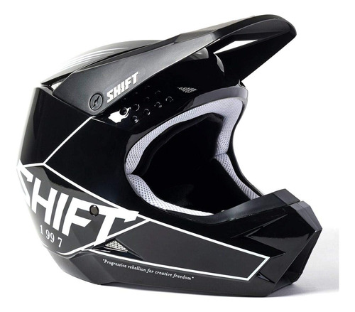 Casco Para Moto Shift Racing Whit Talla Xl Color Negro