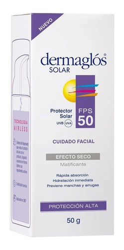 Dermaglos Facial Fps50 Efecto Seco Sin Color X 50 Gr