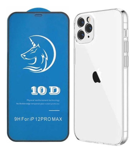 Estuche Rígido + Vidrio Premium Para iPhone 12 Pro Max