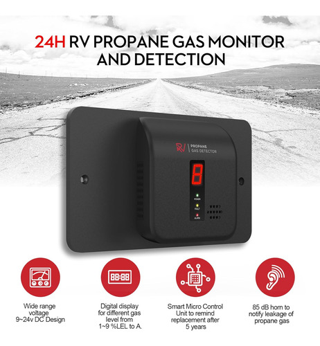 Detector De Fugas De Gas R601 Rv (negro) Detector De Fugas