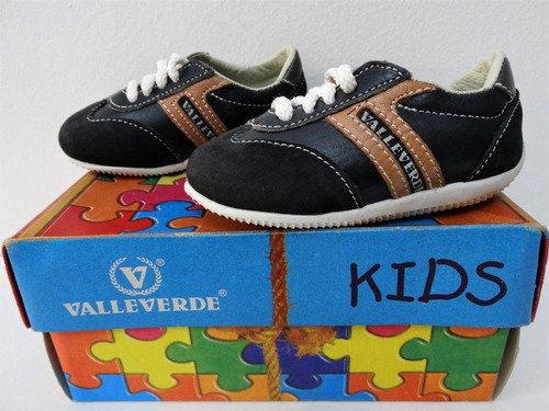 Zapatos Valleverde Niños Talla 21 Color Azul Como Nuevos!