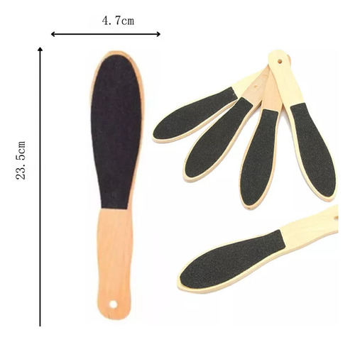 12 Limas Para Pies Doble Cara De Madera Pedicura