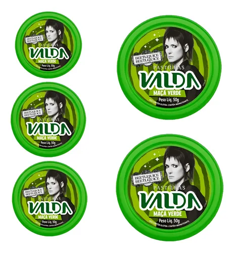 Pastilha Maçã Verde Lata 5unx50g Beetlejuice - Valda (93027