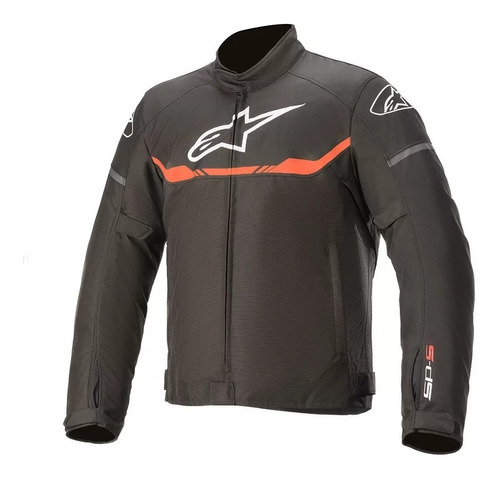 Campera Alpinestars T-sp S Waterproof Negro Blanco Rojo Bamp