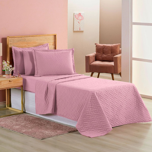 Colcha Cobre Leito Jogo Roupa Cama Solteiro Matelado Macio