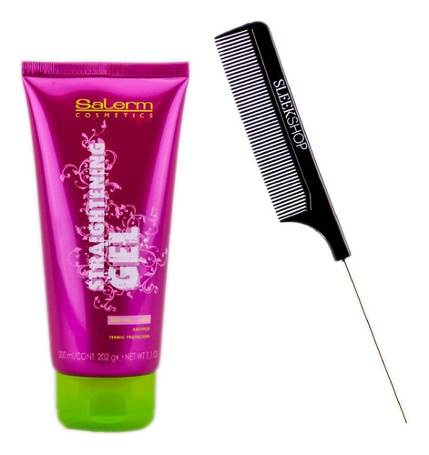 Salerm Cosmetics Gel Alisador  Estilo De Cabello Liso  Prote