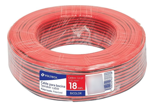 Cable Para Bocina 18 Awg Bicolor 100 M Volteck 46268