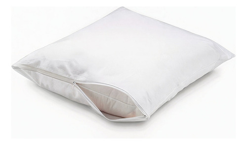 Set 2 Fundas Protectoras De Almohada Queen Impermeable Color Blanco Liso