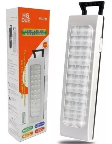 Luz De Emergencia 30 Leds Lampara Portátil 20 Hs 220v Color Blanco