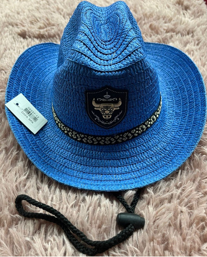 Sombrero Verano Estilo Vaquero Niño Color Azul  Toro 