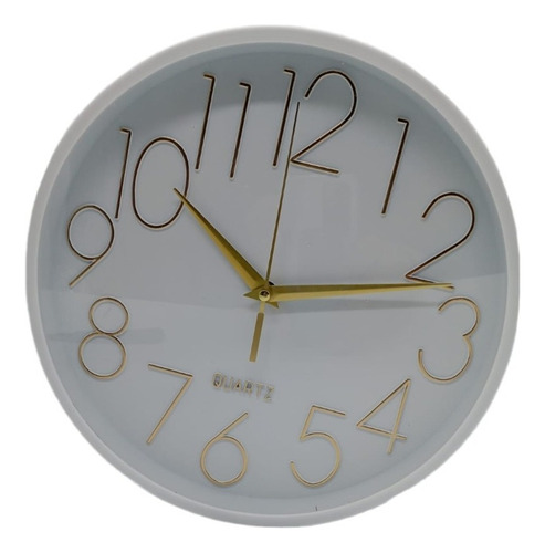 Reloj De Pared 24 Cm Color De La Estructura Blanco