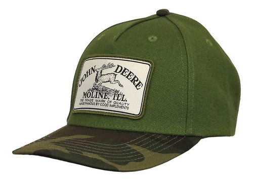 Gorra Con Diseño De Camuflado Color Verde Oliva Logo