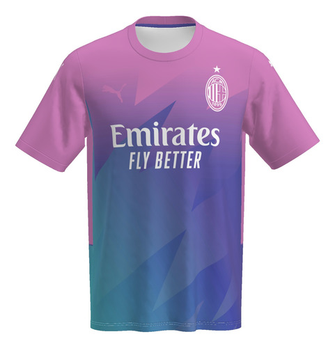 Plantilla Para Sublimar Camiseta Ac Milan Third 2024