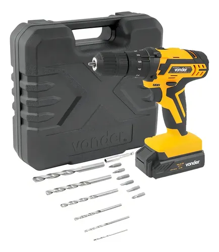 Parafusadeira Furadeira Com Impacto a Bateria Pfv012i Vonder Cor
