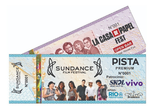 Ingressos Personalizados P/ Festas E Eventos Kit 1.000 Unds