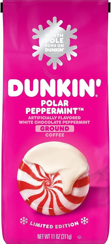 Dunkin Donuts Café Molido Menta Polar Ed Limitada Navideña