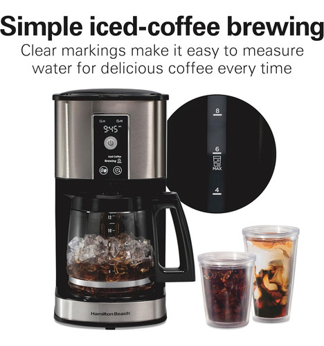 Cafetera Programable Hamilton Beach 12 Tazas Pantalla Táctil (Reacondicionado)