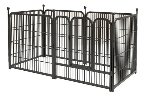 Corral Metálico Para Perro Con Puerta 120x60 Cm