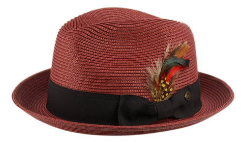 Sombrero Fedora Porkpie De Paja Premium Para Epoch Hats