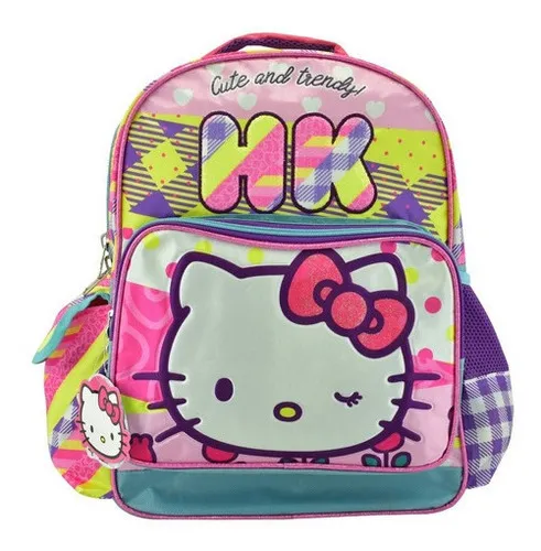 Mochila multicolorida Ruz Hello Kitty rosa MercadoLivre