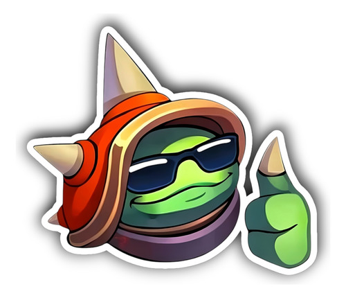 Sticker Calco Lol Ok Rammus Colección De Fans Exclusiva X3