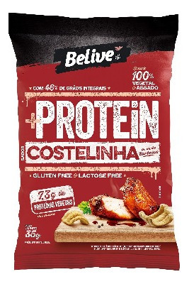 Snack Protein Costelinha Ao Barbecue Belive 55g