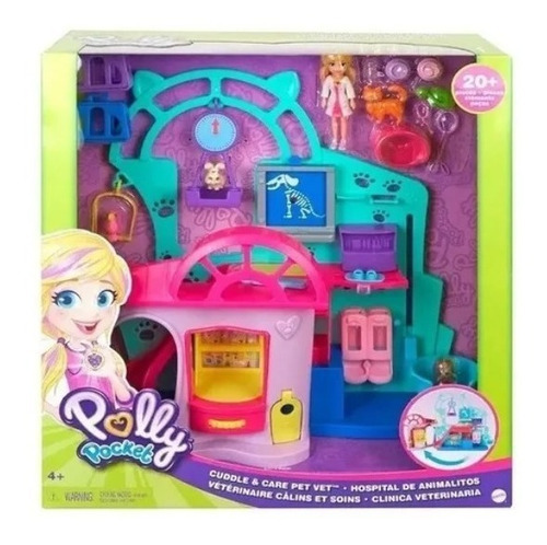 Polly Pocket Clínica Veterinária Com Veículo Mattel Gkl47