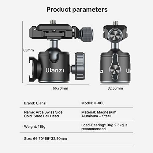 Cabeza De Trípode Ulanzi U-80l Arca Swiss 360° Con Placa De