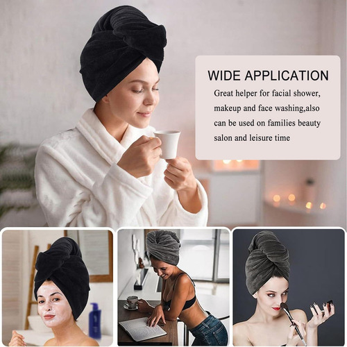 , Toalla De Pelo De Microfibra Para Cabello Rizado, Largo