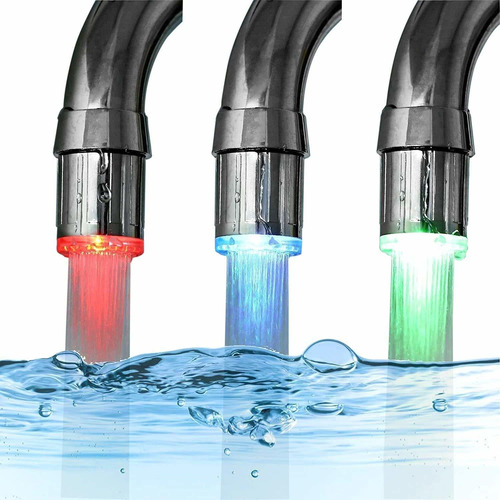 3 Color Led Luz Resplandor Temperatura Sensor Ducha Agua