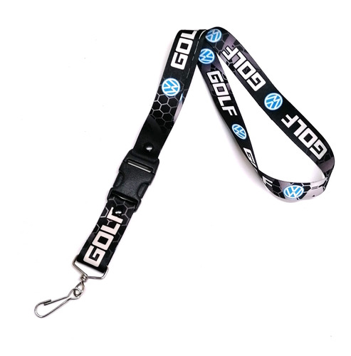 Cinta Lanyards Para Llaves Vw Volkswagen Golf Neg Logo Azul