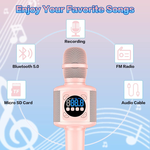 Yll Micrófono De Karaoke Para Automóvil, Micrófono Bluetooth