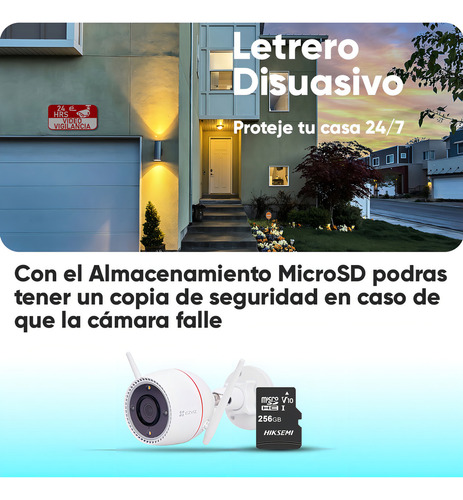 Ezvis Kit Camara Tipo Bala Cs-c3tn3-mp + Memoriasd De 256gb