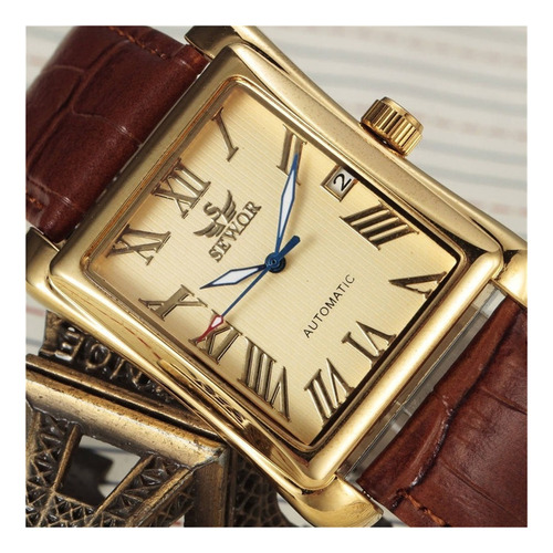 Nuevo Reloj Automático Retro Rectangular De Lujo Sewor