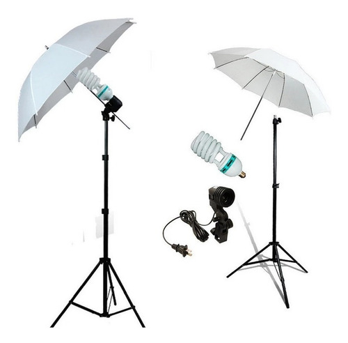 Kit Foto Profesional Paragua Led Iluminación De Estudio