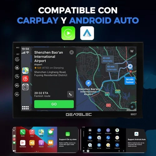 Autoestéreo Wifi Gps Android 7in 1din Con Cámara Autoestéreo 4+64g Wifi Gps Android 7in Con Cámara Con Cámara