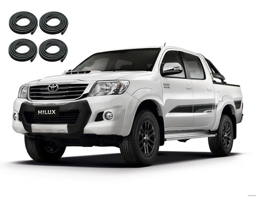 Toyota Hilux 2011/2015 Burletes Puerta Delanteras + Traseras