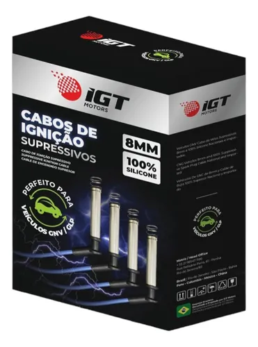 Cabo De Velas Supressivo Igt 100% Silicone 8mm Vw25 Gnv