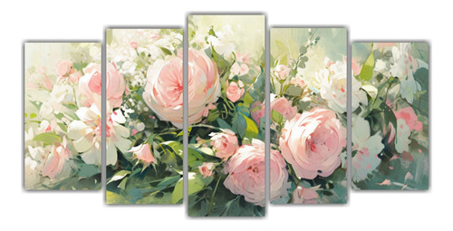 250x125cm Cuadros Coloridos De Flores En Lona Bastidor Mader