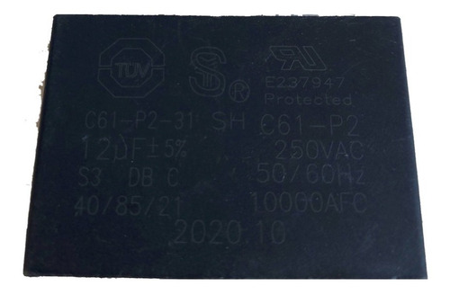Capacitor Electrodomestico C61-p2-31 12uf 250vac Rtpfull09