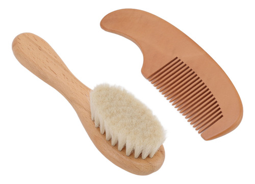 Conjunto De Escovas E Pentes De Cabelo Para Bebês Em Madeira